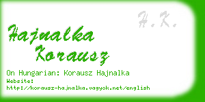 hajnalka korausz business card